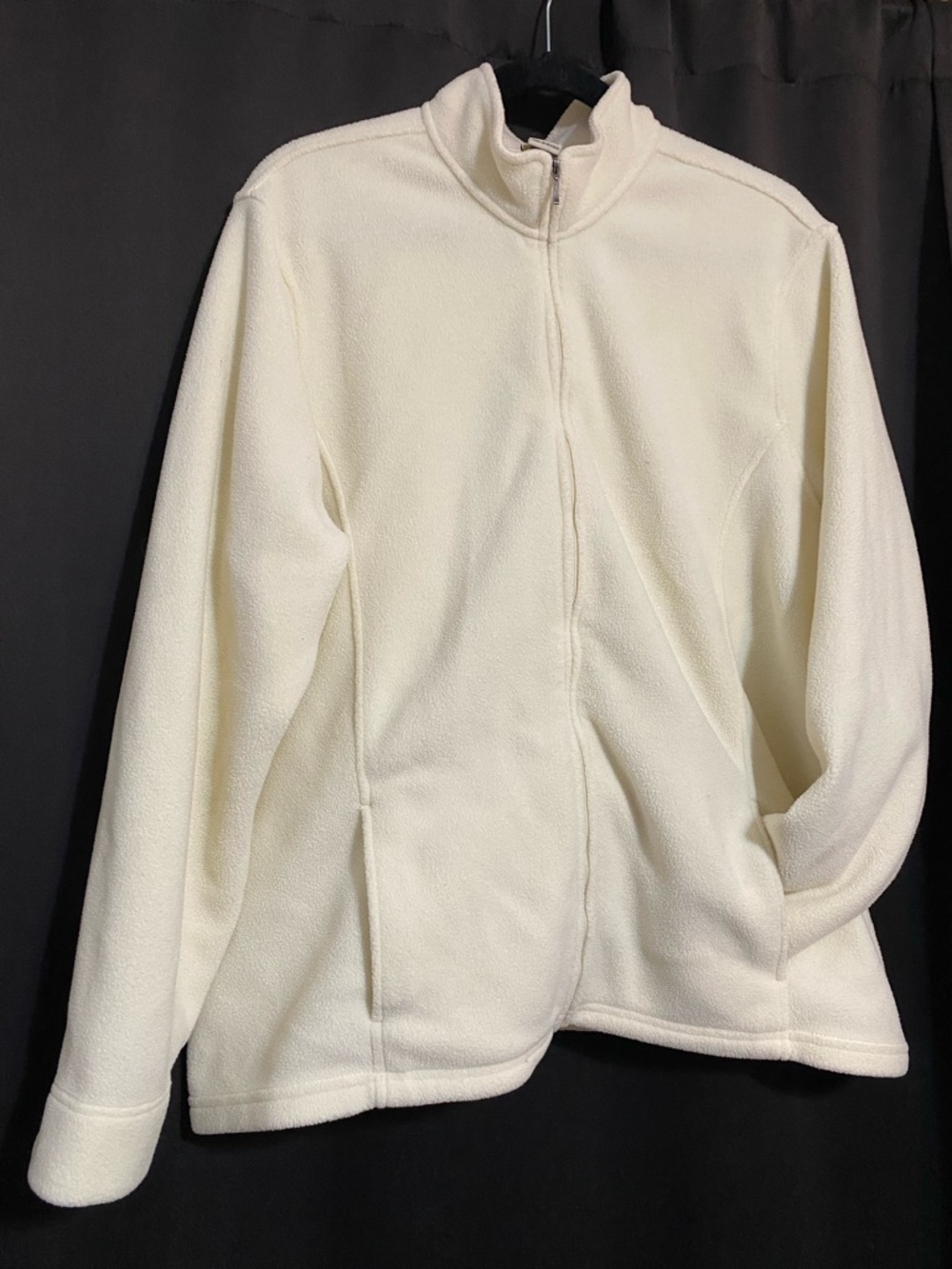 L.L. Bean off white Full-Zip Fleece Jacket